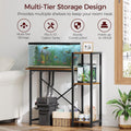 MAHANCRIS 5-10 Gallon Fish Tank Stand, 3-Tier Aquarium Stand with Storage