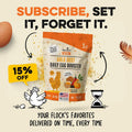 Roosty's Gold Dust Daily Egg Booster - Golden Yolks and Stronger Shells - All Natural Omega-3 Rich - US Made Chicken Supplement - Chicken Health Supplies