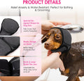 KOESON Dog Calming Hoodie Adjusable No Shake Ear Wraps for Dogs, Grey S