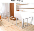 Clear Acrylic Dog Play Pen Indoor Pet Enclosure for Small Dogs & Cats, Outdoor Use with Door, Easy Assemble & Cleaning