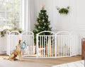 Foldable Pet Fence 144" Wide, 32" Tall,No-Assembly Dog Gate with Door