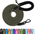 Long Leash for Dog Training 6FT/ 10FT/ 15FT/ 30FT/ 50FT/ 100FT, Reflective Nylon Rope Lead with Comfortable Padded Handle for Large Medium Small Dogs Walking, Playing, Camping