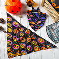Halloween Dog Bandanas - 2 Pack Reversible Pumpkin and Bat Pet Scarf for Boys and Girls | Fall Dog Bibs | Premium Durabl