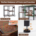 10-20-29-30-35 Gallon Fish Tank Stand with 3 Power Outlet and 2 USB Port