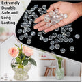 ARSUK Clear Flat Glass Pebbles, (5 LBS) Marbles for Vases, Glass Marbles, 400 Pcs Vase Fillers, Table Scatter for Weddin