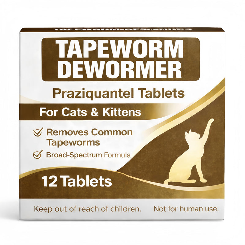 Yeosklum Cats & Kittens Dewormer Tablets, 6 Weeks and Older, Broad-Spectrum Chewable Formula, Praziquantel-Based