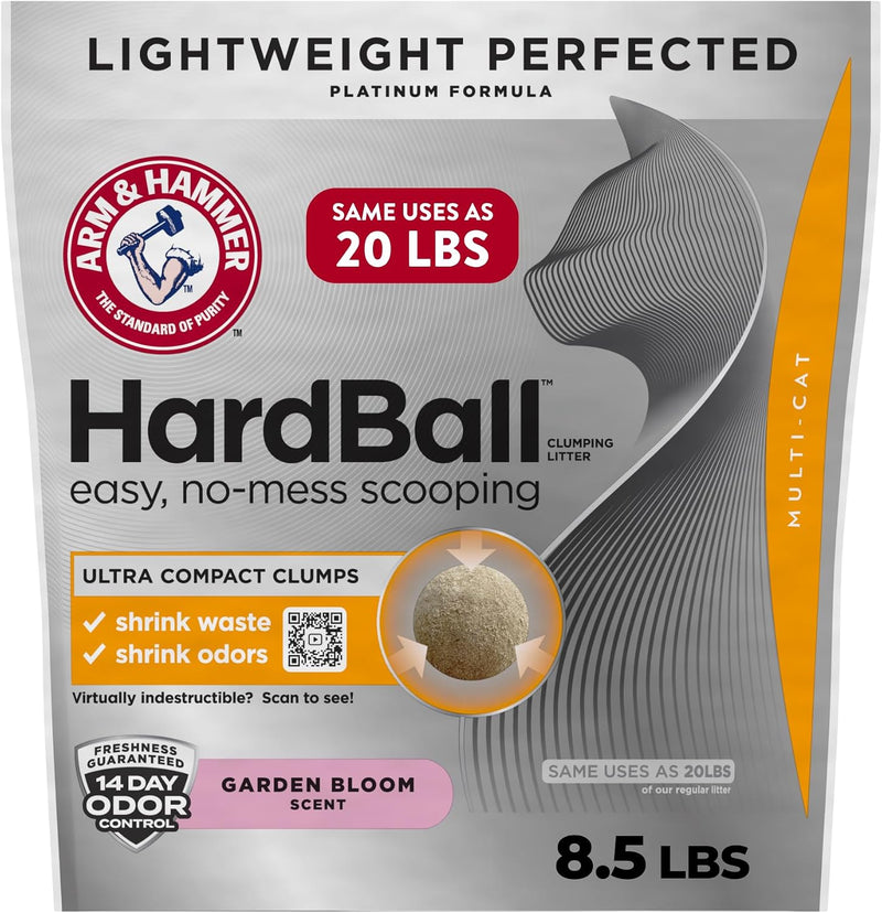 ARM & HAMMER HardBall Clumping Cat Litter, Garden Bloom, 8.5 Lbs