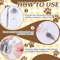 2Pcs Cat Fur Keepsake Keychain, Transparent Cat Shape Memorial Storage Capsule Pendant Fur-Ever Loved Pet Hair Memorial 