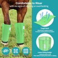 Mesh Horse Fly Boots Set of 4, Loose Fitting Leggings for Horses, Reduce Stressful Stomping, Breathable Adjustable and U