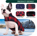 Kuoser Dog Winter Coat, Reversible Dog Jacket, Warm Doggie Coat British Style Puppy Cold Weather Vest, Windproof Pet Clothes Vest for Small Dogs, Red S