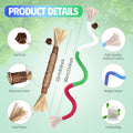 GBSYU Cat Toys Chew Rope & Silvervine Sticks for Bored Indoor Adult Cats, 6Pcs Interactive Catnip Toys for Cats with Refillable Natural Catnip Bag for Teeth Cleaning