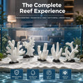 FOMIYES Fish Tank Decorations - 5pcs White Resin Coral Landscaping Accessories, Fake Diorama Supplies, Ocean Kit, Aquari