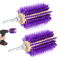 Willinglong 2 Pcs 4 Inches Livestock Mini Drill Scratch Brush Purple Brush Grooming Kit Suitable for Cattle, Cows, Horse