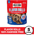 Milk-Bone Flavor Rolls Chicken Doodle Dandy Rawhide Free Dog Treat with Chicken, 5-Count Bag