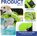 ASENKU Dog Life Jacket, High-Buoyancy Life Vest with Removable Front Float, Rescue Handle and Reflective Strips, Adjusta