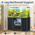 Snughome 55-75 Gallon Aquarium Stand with Power Outlet, Heavy Duty Fish Tank Stand with 7 Drawers, 8-Leg Reinforced Meta