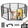 Pvpy Yvrd Dog Playpen for Indoor,Outdoor,Yard,RV Camping,24 inch 8 Panels Dog Play Pen,Heavy Duty Metal Dog Gate,Anti-Rust Coating Dog Fence Exercise Pen for Puppy and Small Dogs