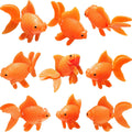 Sumind 15 Pcs Fake Goldfish Plastic Floating Artificial Goldfish for Tank
