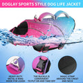Doglay Dog Life Jacket with Double Rescue Handles, High Flotation Dog Life Vests for Swimming, Reflective Swimming Vest Safety Lifesaver for Small Medium Large Dogs