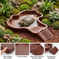 Reptile Bathing Pool with Ramp, Tortoise Water Dish & Reptile Food Dish Box