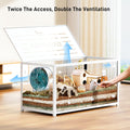 BUCATSTATE Hamster Cage 2.0, Large Hamster Enclosure (39in, White)