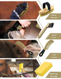 Professional 10 Pieces Horse Grooming Kit with Tote Bag, Horse Brush & Curry Comb Set for Effective Grooming and Bathing