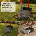 Pooper Scooper for Dogs Heavy Duty Metal 38.2in Long Handle Tray & Rake