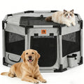 Vigormar Enclosed Playpen, Portable Cat & Puppy Kennel with Sturdy PVC Pipe Frame and Scratch-Resistant Fabric, Soft Dog Playpen for Indoor & Outdoor Use (Large Size, 45x45x24 Inches)