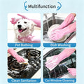 Long Sleeve Dog & Cat Washing Gloves, Pet Bathing Grooming Tool