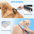 Pet Grooming Combo Flea Lice Combs for Dogs Cats Stainless Steel