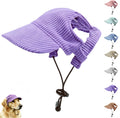 Dog Baseball Cap with Ear Holes,Breathable UV Protection Dog Sun Visor Hat, All-Season Multi-Color Hats for Dogs Cats, S