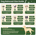 BRKURLEG Dog Raincoat, Waterproof Rain Jacket with Hood, Green, S