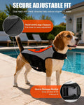 Dog Life Jacket for Swimming & Boating, Orange Black, M