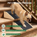 TIMHAKA 2 Pack Dog Ramp for Stairs, Upgraded Widened Non-Slip Dog Stairs for Small Medium Dogs, Wooden Pet Steps for Sta