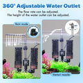 hygger Electric Aquarium Sponge Filter, 3.5W Quiet Fish Tank Filter Pump with 2 Spare Sponge & Bio Media Balls, Adjustab