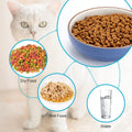 5.19 in Ceramic Cat Dishes, Howise Shallow Cat Food Bowls Small Pet Bowls Cat Food Dish for Food and Water, 3 Pack Ceramic Cat Bowls, Navy