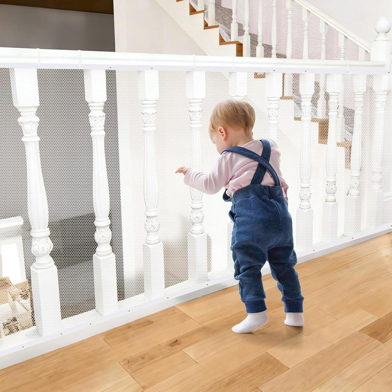 South to East Banister Guard 10ft x 3ft, Baby Netting for Railing