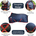 BARN & STABLE 600Denier 3000mm/3000mvp Super Waterproof & Breathable Horse Blankets for Winter with 200g Fill