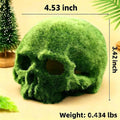 Mossy Skull Terrarium Ornament 4.5" Realistic Reptile Habitat Decor