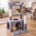 Purrlato 30" Cute Cat Tree for Indoor Cats Kittens, Small Cat Tree with Cozy Cat Condo, Plush Perch for Window Watching, Sisal Scratching Posts, Hanging Ball Toy, Small Space Cute Cat Furniture