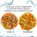 Veggie Blend (3 oz.) - Healthy Natural Mixed Dried Vegetable Treat - Sweet Potatoes, Carrots, Peas - for Degus, Chinchil