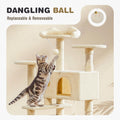 Aidoly Cat Tree 54 Inch, Multi-Level Cat Tower with Condo, Perches, Sisal Scratching Posts and Climbing Ladder, Pet Play Toy Balls House for Indoor Cats