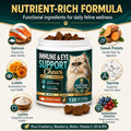 Immune & Eye Care Chews for Cats, 120 Chews with Lutein, Salmon Flavor