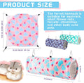 Sweetude 6 Pcs Rat Hammock Set Ferret Hanging Tunnel 3 Tier Guinea Pig Hammocks Hideout Soft Chinchilla Bed for Cage Acc
