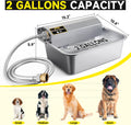 PETSOLON Automatic Water Dispenser for Dogs, 2 Gallon 304 Stainless Steel Large Dog Water Bowl Dispenser for Indoor/Outdoor, Pets & Livestock Self-Filling Waterer, Fits GHT 3/4" Faucet, Easy to Clean