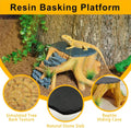 Bearded Dragon Basking Platform,Reptile Hide Cave with Basking Rock
