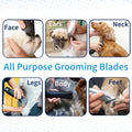 Bucchelli Detachable A Series Wide 30 Blades for Dog Grooming Cuts Length 1/50" - 0.5mm Japanese Carbonized Steel Wide Grooming Blades Compatible A5 Series Wide Clippers for Dogs(30W)