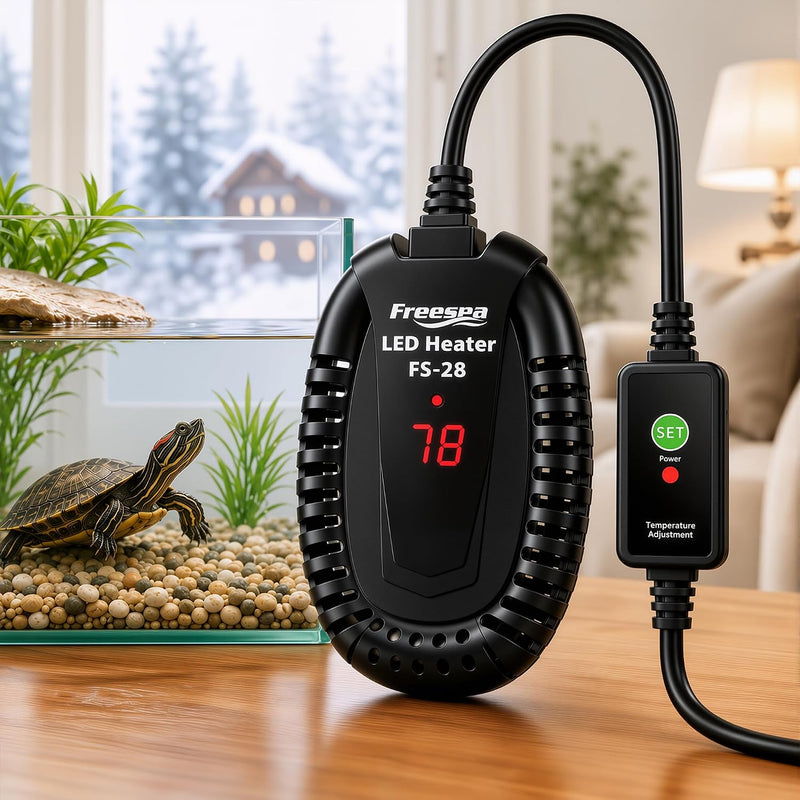 FREESEA Adjustable Turtle Tank Heater: Precise Temperature Control 64-95℉
