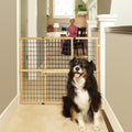 MYPET Wire Mesh Dog Gate: 29.5"-50" Wide, Pressure Mounted with No Tools; Expandable, Durable Pet Gates for Doors and Ha
