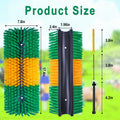 2PCS Livestock Scratching Brush, Goat Scratcher Post with Cleaning Brush, Grooming and Massage Brushes for Horse Cow She